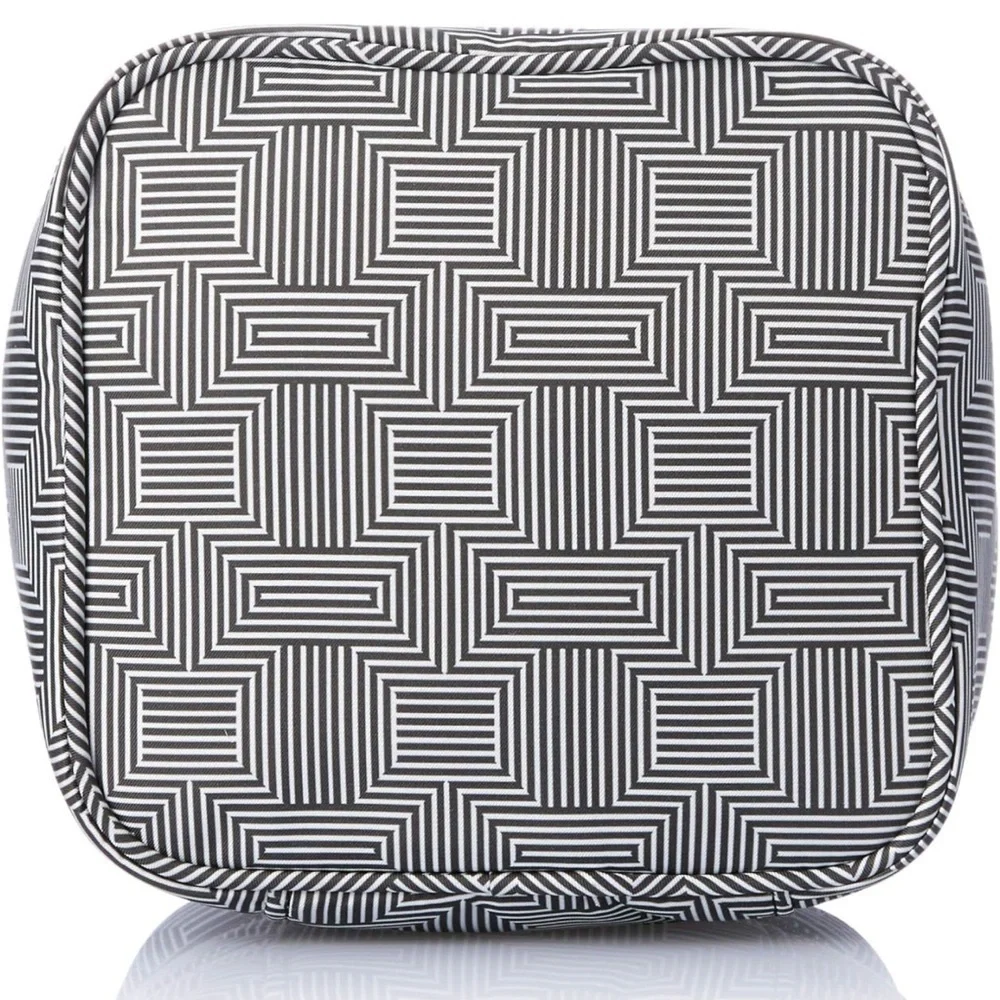 Jujube breastmilk mini cooler bag on the go geo pattern black and white